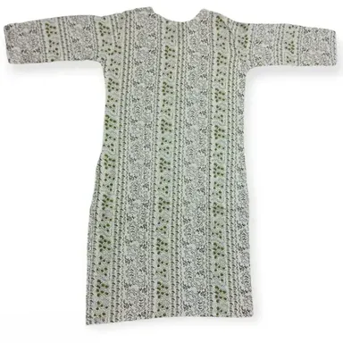 Sana Women's Cotton Embroidered Straight Kurta | V Neck  3/4 Sleeve | XL Size | Casual Ethnic Wear for Women|Summer Kurti|Daily Office Use thumbnail 2