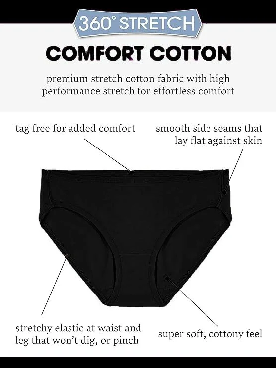 High Waist Cotton Underwear for Women | Ultra‑Soft Breathable Full Coverage Briefs | Tummy Control Stretch Panties | Comfort Daily Skin Sensitive L image 3