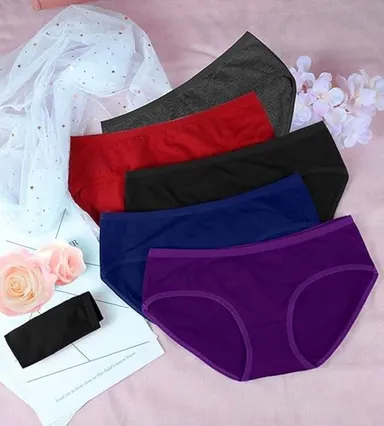 High Waist Cotton Underwear for Women | Ultra‑Soft Breathable Full Coverage Briefs | Tummy Control Stretch Panties | Comfort Daily Skin Sensitive L thumbnail 3