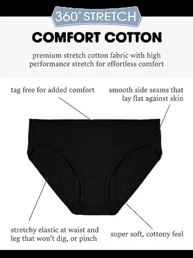 High Waist Cotton Underwear for Women | Ultra‑Soft Breathable Full Coverage Briefs | Tummy Control Stretch Panties | Comfort Daily Skin Sensitive L thumbnail 3