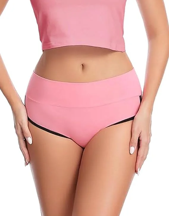 Women’s Cotton High Waist Stretch Briefs Maroon XL – Tummy Control, Full Coverage, Breathable Everyday Panties image 1