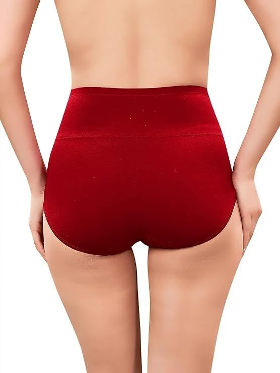 Women’s High‑Waisted Cotton Tummy Control Underwear | Ultra‑Soft Full Coverage Panties Skin M image 2