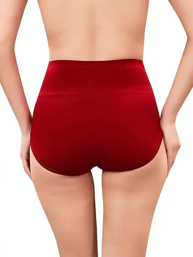 Women’s High‑Waisted Cotton Tummy Control Underwear | Ultra‑Soft Full Coverage Panties Skin M thumbnail 1