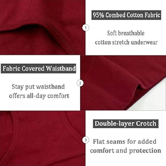 Women’s High‑Waisted Cotton Tummy Control Underwear | Ultra‑Soft Full Coverage Panties Skin M image 4