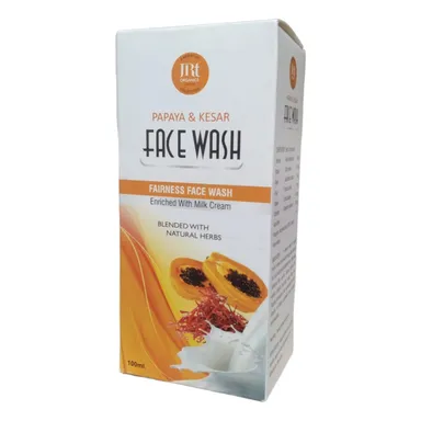 JRT Papaya Kesar Face Wash 100ml Pack of 5 | Herbal Daily Cleanser for Glowing Skin | Unisex Gentle Ayurvedic Wash thumbnail 0
