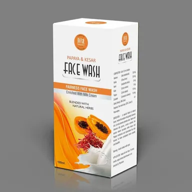 JRT Papaya Kesar Face Wash 100ml Pack of 5 | Herbal Daily Cleanser for Glowing Skin | Unisex Gentle Ayurvedic Wash thumbnail 2