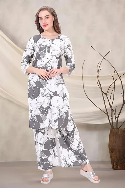 Cotton Kurti & Palazzo Set | Full Cotton | Office‑Ready Ethnic Outfit image 1