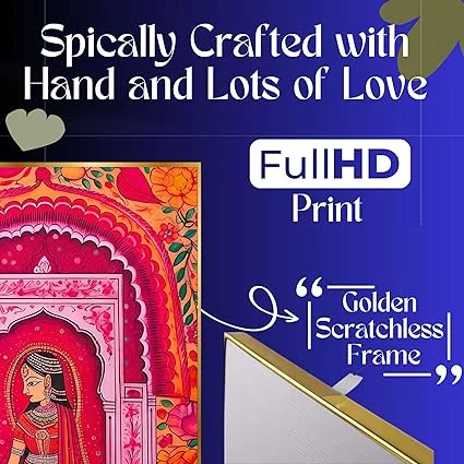 ArtisticFusion gold framed wall paintings set | 13x10 in | home & office décor image 3