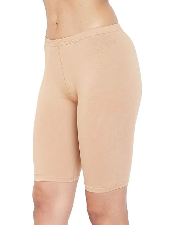 Women’s Cotton Mid Waist Cycling Shorts | Inner Elastic, Combo Pack, Black | Comfortable Fit for Active Wearers image 2