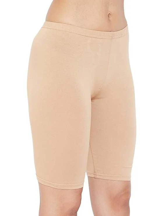 Women’s Cotton Mid Waist Cycling Shorts | Inner Elastic, Combo Pack, Black | Comfortable Fit for Active Wearers image 3