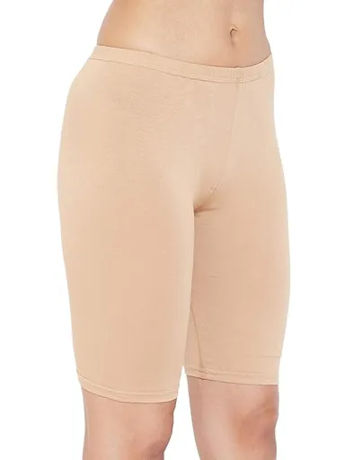 Women’s Cotton Mid Waist Cycling Shorts | Inner Elastic, Combo Pack, Black | Comfortable Fit for Active Wearers thumbnail 2