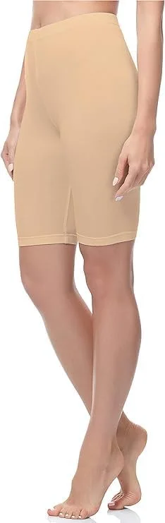 Women’s High Waist Cotton Stretch Workout Shorts for Yoga, Cycling & Gym | Tummy Control, Black image 1