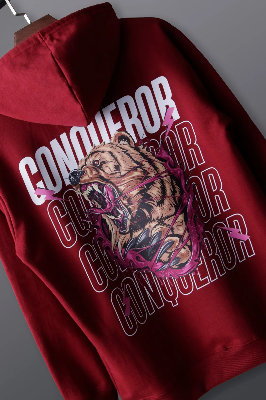 Yagger Premium Cotton Oversized Unisex Hoodie | Embroidered Streetwear| Adjustable Hood image 1