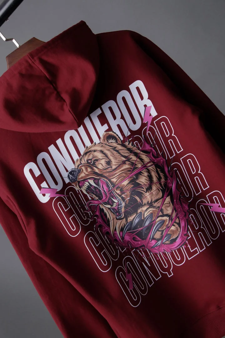 Yagger Premium Cotton Oversized Unisex Hoodie | Embroidered Streetwear| Adjustable Hood image 2