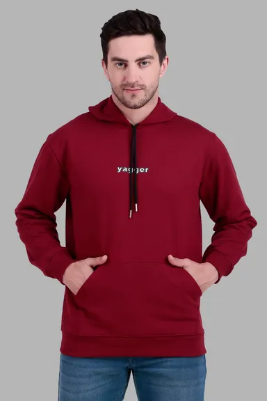 Yagger  Premium Cotton Oversized Unisex Hoodie | Embroidered Streetwear| Adjustable Hood thumbnail 4