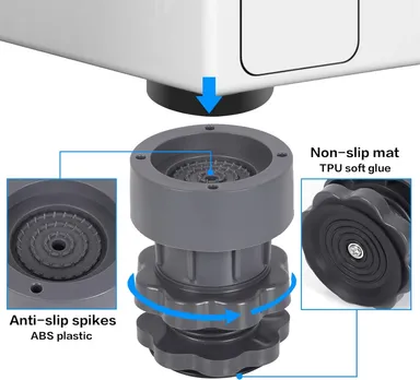  Anti Vibration Pads for Washing Machine | Rubber Feet Pads, Shock Absorbing, Noise Reduction thumbnail 3