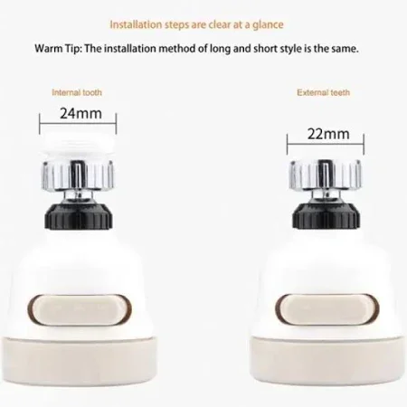 Rotating Water|Saving Faucet Aerator | ABS Plastic | Kitchen Tap Booster image 1