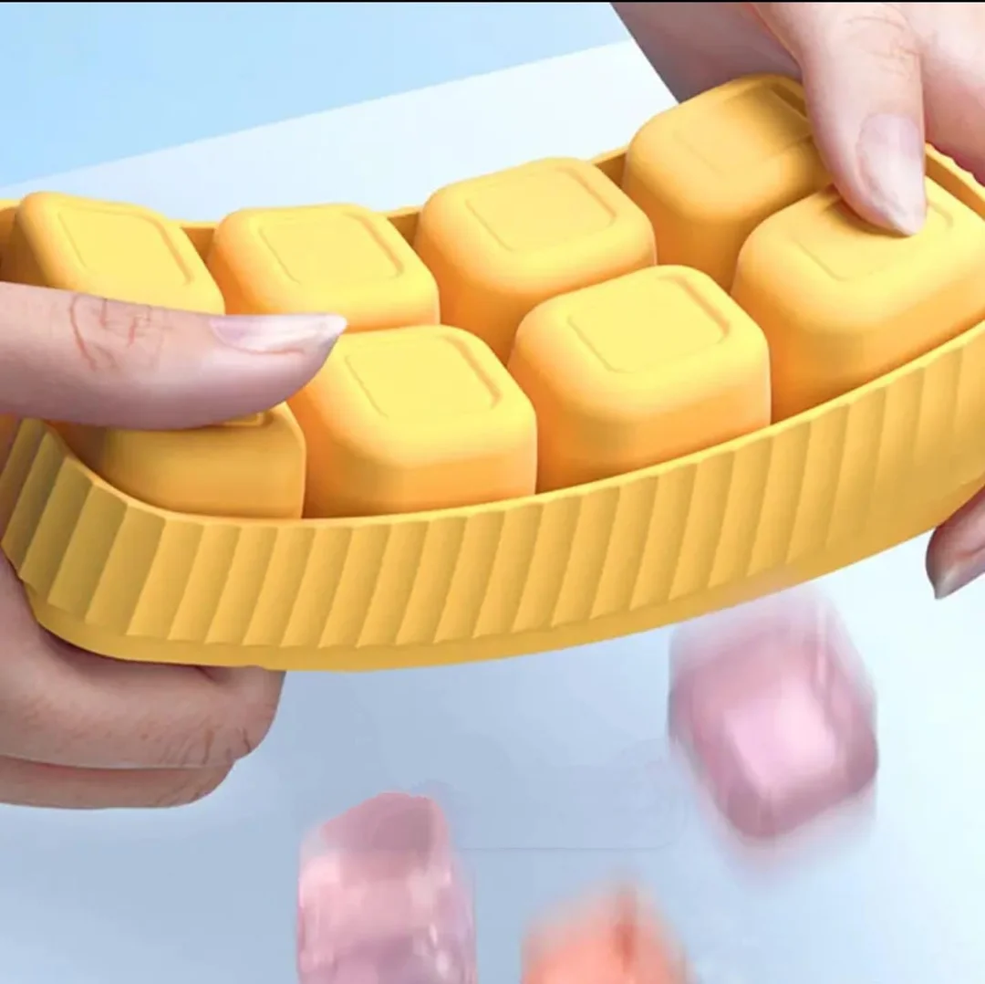 Silicone Ice Cube Trays |Flexible, BPA-Free| Stackable| 8 Large Jumbo Cubes for Whiskey|Cocktails & Iced Beverages image 2