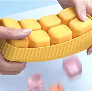 Silicone Ice Cube Trays |Flexible, BPA-Free| Stackable| 8 Large Jumbo Cubes for Whiskey|Cocktails & Iced Beverages thumbnail 1