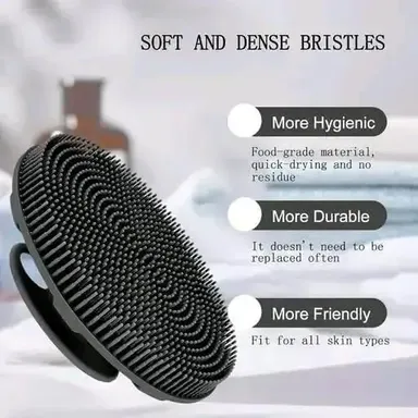 Soft Silicone Body Cleansing Brush | Dual-Sided Exfoliating & Massaging Bath Scrubber for Men & Women thumbnail 1