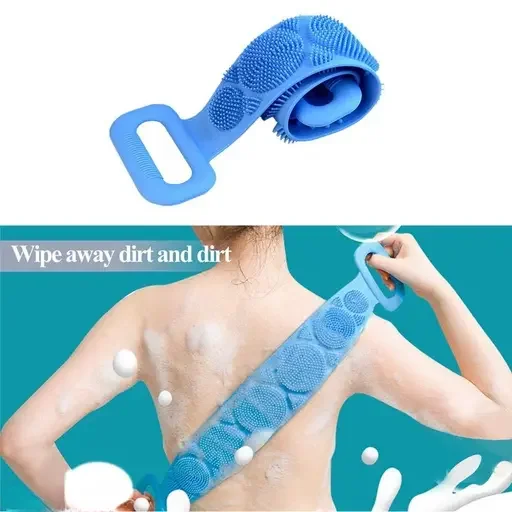 11 Days Organic Silicone Back Scrubber Belt |Soft Body Exfoliating Bath Brush for Men & Women image 2