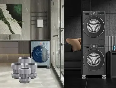 Adjustable Washing Machine Vibration Pads | Rubber Anti‑Vibration Feet 4 Pc | Height‑Adjustable, Noise‑Reducing, Heavy‑Duty thumbnail 2