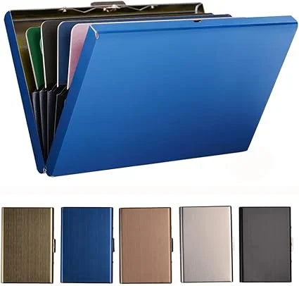 Stainless Steel Credit Card Holder, RFID Wallet, Slim Metal ID Case for Men & Women, Unisex Business Card Organizer |Combo Pack of 3 image 2
