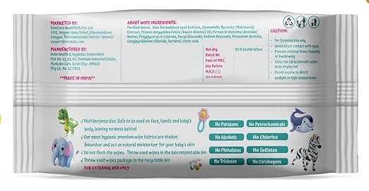 CutetotZ Baby Wet Wipes |Plant Based Biodegradable| Green Seal Certified| 99% Water Wipes| pack of 3, image 4