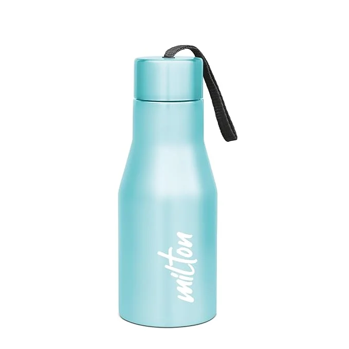 MILTON | Stainless Steel Water Bottle 475 ml | Leakproof Rustproof | ISI Certified | Sky Blue| Gym School Office image 1