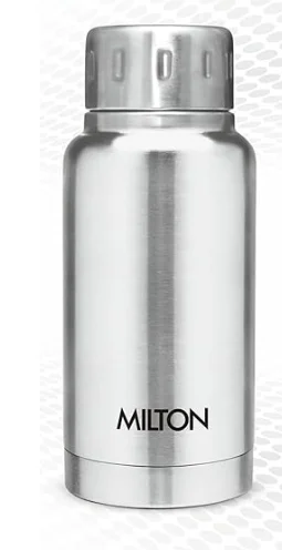 Milton Thermosteel Elfin Vacuum Insulated Water Bottle 160 ml | Leakproof ISI Certified Silver Bottle for Office | Gym | Travel image 1