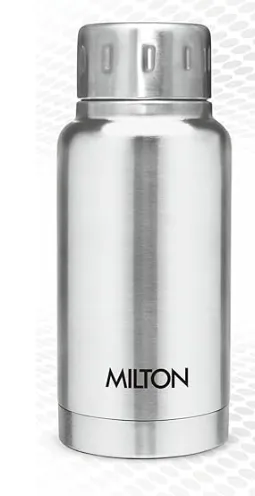 Milton Thermosteel Elfin Vacuum Insulated Water Bottle 160 ml | Leakproof ISI Certified Silver Bottle for Office | Gym | Travel thumbnail 0