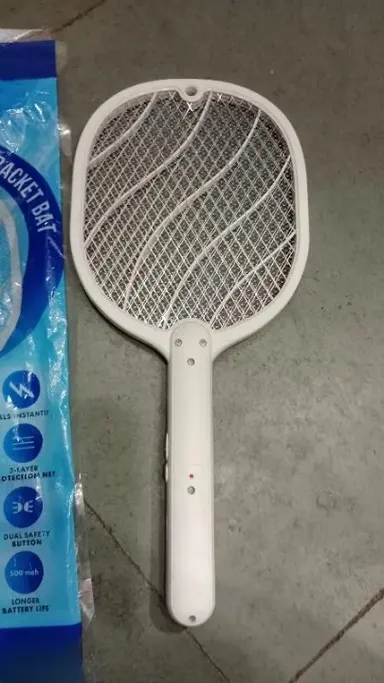  Nishica rechargeable mosquito racket | electric mosquito bat with LED light & 3‑layer safety mesh