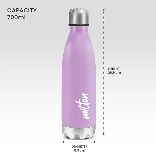 Milton Shine 1000 Stainless Steel Water Bottle 800ml | Leak Proof | Rust Free | ISI Certified Single Wall Bottle | School | Gym | Office | Travel | Purple Color image 4