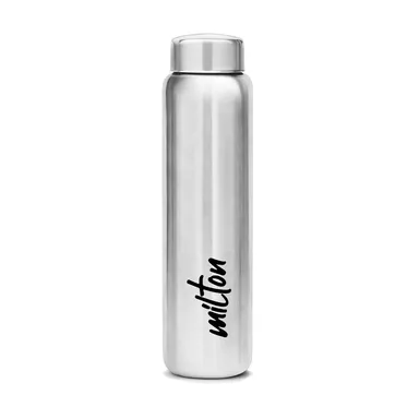 Milton Aqua 750 Stainless Steel 750ml Water Bottle Silver | Leak Proof, Office, Gym, Travel & Hiking Bottle thumbnail 0