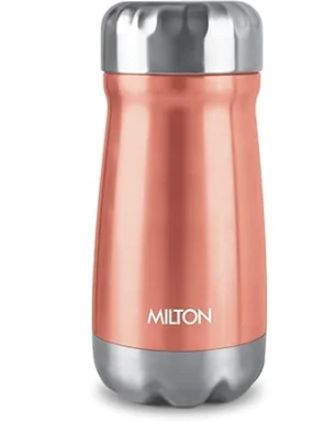 Milton Thermosteel Flask 380 ml | Leak Proof Insulated Soup & Dal Flask for Office | Travel | Long Hours Hot & Cold | Stainless Steel image 1