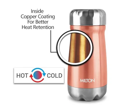 Milton Thermosteel Flask 380 ml | Leak Proof Insulated Soup & Dal Flask for Office | Travel | Long Hours Hot & Cold | Stainless Steel image 2