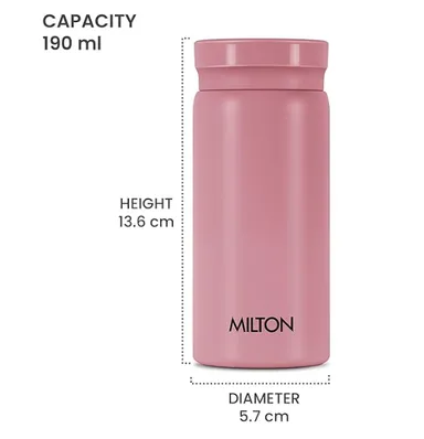 Milton Minimate 200 Thermosteel Bottle 190 ml | Leak-Proof| Berry thumbnail 1