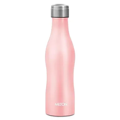Milton Pink 800 ml Stainless Steel Water Bottle | Leak‑Proof rust proof steel bottle for office travel school thumbnail 0