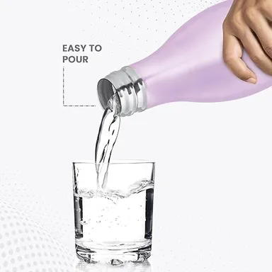 Milton Campa 800 Stainless Steel Water Bottle 800 ml | Leak Proof Rust Proof Single Wall | School Office Gym Use | Purple thumbnail 2