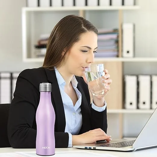 Milton Campa 800 Stainless Steel Water Bottle 800 ml | Leak Proof Rust Proof Single Wall | School Office Gym Use | Purple image 4