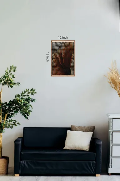 Amber Flow Abstract Wall Art Print |18x12 Modern Fluid Poster Unframed | Warm Earth Tone Home Decor thumbnail 1