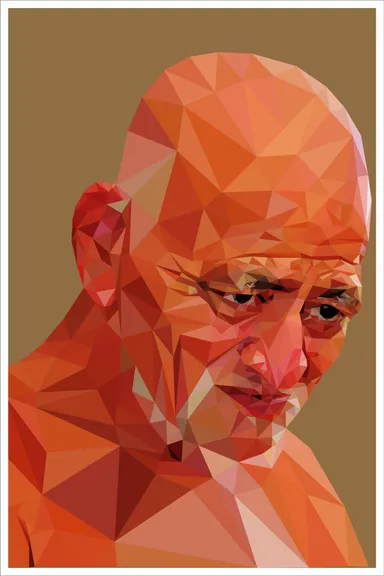 Acharya Vidyasagar 12x12 digital portrait print | 300 GSM poster for spiritual home décor thumbnail 0