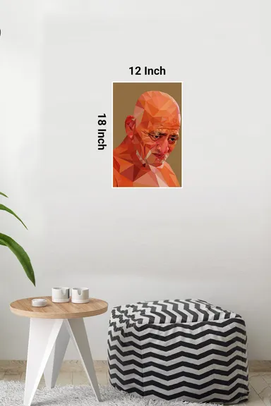 Acharya Vidyasagar 12x12 digital portrait print | 300 GSM poster for spiritual home décor thumbnail 2