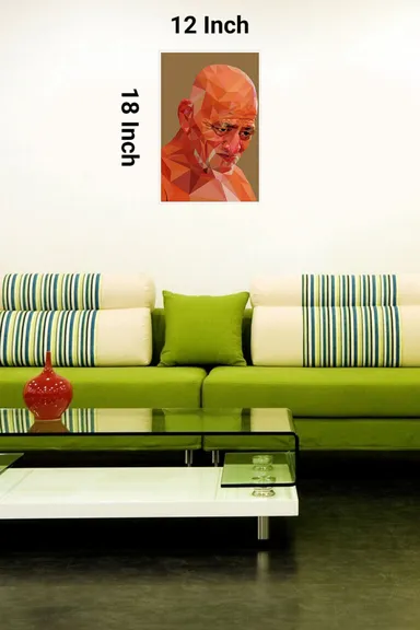Acharya Vidyasagar 12x12 digital portrait print | 300 GSM poster for spiritual home décor thumbnail 3