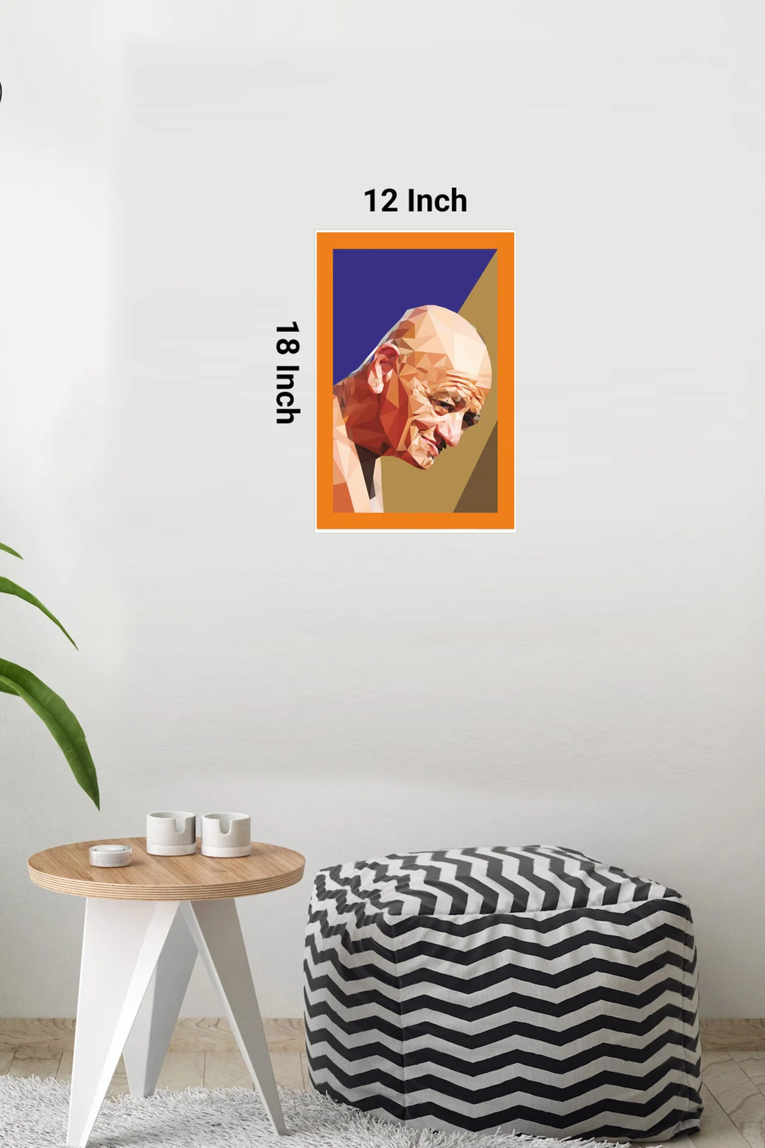 Jain Acharya Gurudev Shri 108 Vidyasagar Ji Maharaj Portrait 12x12 unframed print wall art image 3