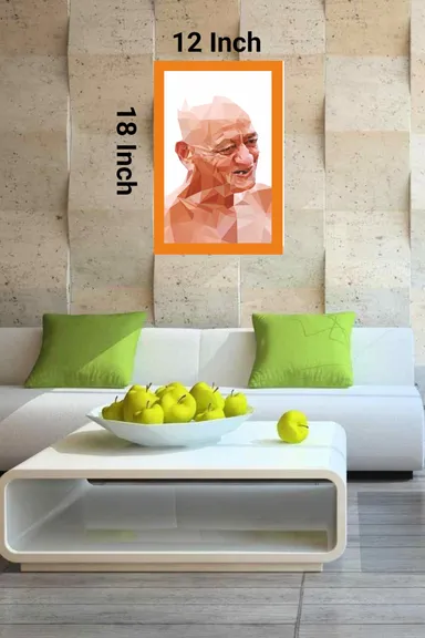 12x12 Jain Acharya Gurudev Shri 108 Vidyasagar Ji Maharaj Portrait | premium jain religious wall art, unframed print thumbnail 1