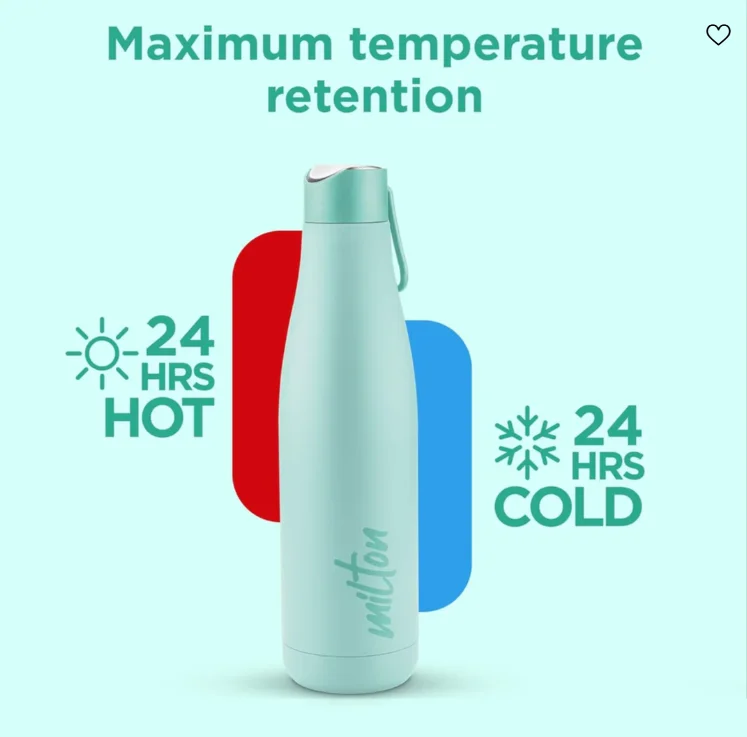 Milton Fame Thermosteel Bottle | 600 / 800 / 1000 ml Leak‑Proof Insulated Flask image 2