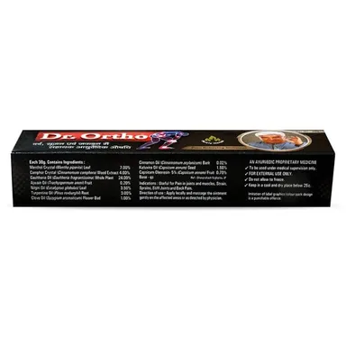 Dr Ortho Ayurvedic Pain Relieving Ointment 30g Pack of 2 | Herbal Joint Pain Cream| Muscle Relief Balm thumbnail 2
