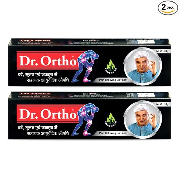 Dr Ortho Ayurvedic Pain Relieving Ointment 30g Pack of 2 | Herbal Joint Pain Cream| Muscle Relief Balm image 1