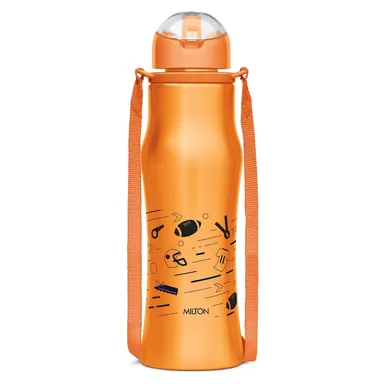 Gaiety Stainless Steel Sipper Bottle 450 ml | Single Wall, Leak‑Proof, Rust‑Proof for School Gym Office  thumbnail 0
